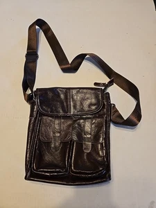 Bull Captain Herren Unisex Braun Leder Umhängetasche Umhängetasche Gebraucht  - Bild 1 von 15