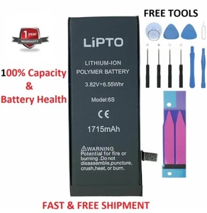 Batterie de remplacement 100% capacité NEUVE pour iPhone 6S 1715 mAh + outils + adhésif - Photo 1 sur 1