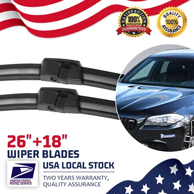 For BMW 750i 740Li xDrive FRONT 26"&18" WINDSHIELD WIPER BLADE SET OEM - Image 1 of 4