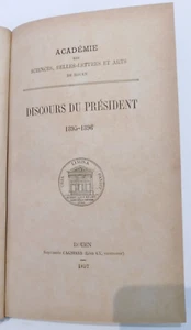 ACADEMIE DES SCIENCES DE ROUEN REDE DES PRÄSIDENTEN 1895-1896 - Bild 1 von 3