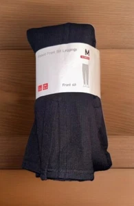 UNIQLO Damen Leggings schwarz gerippt Frontschlitz - Größe M - Neu/Neu mit Etikett - Bild 1 von 4