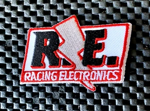 RE RACING ELECTRONICS BORDADO COSER EN PARCHE ESCÁNERES NASCAR 2 1/2" X 2" NUEVO EN STOCK - Imagen 1 de 2