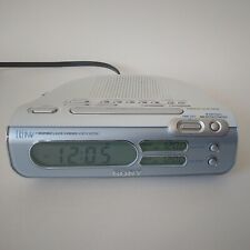 Sony ICF-C273 Alarm Clock Radio-White-AM/FM-Corded/BattBkup-Tested Works
