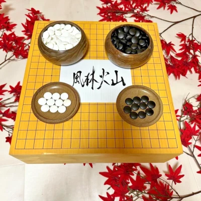Go-Board IGoban Game With Legs Old Clam Go Stone Hamaguri Nachiguro  45×42×26cm - Image 1 of 4