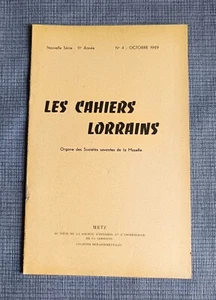 Les cahiers lorrains - N°4 1959 - Imagen 1 de 5