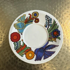 Piattino Villeroy Boch Acapulco anni 70 timbro posteriore blu RICAMBI - Foto 1 di 5
