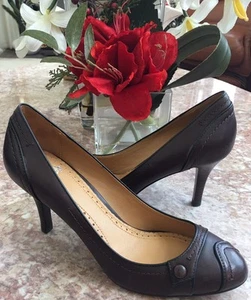 New Brooks Brothers Brown Leather Heels Classic Pumps Size Shoe 61/2 $228 - Picture 1 of 8