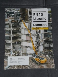 LIEBHERR R 940 Litronic Abbruchbagger Prospekt von 09/2022 ( LH 138 ) - Bild 1 von 1