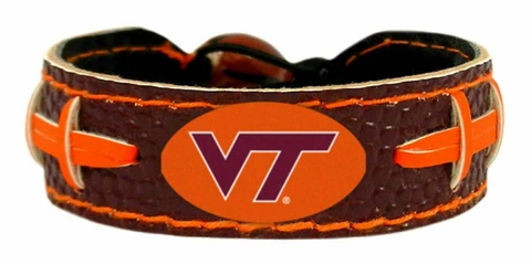 Virginia Tech  Hokies Vintage Game Wear Leather Football Bracelet O/S     C Cover