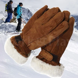 WILDLEDERHANDSCHUHE FELL SCHNEE KALT WINTER BERG SKI COUNTRY VINTAGE - Bild 1 von 3