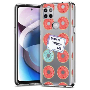 TalkingCase Slim Case for Motorola One 5G Ace, Don't Touch Donut Print, USA - Picture 1 of 7