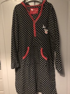 Reindeer Christmas Polka Dot Spotty Nightshirt With Hood 8-10