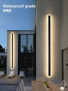 Lámpara de Pared LED Exterior - Larga, IP65 Impermeable, para Jardín, Balcón, Entrada, St - Imagen 1 de 91
