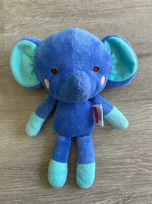 Fisher Price My Little Snugamonkey Pequeño Peluche Azul Elefante Lovey Lovie Stuffy Foto 1 de 4