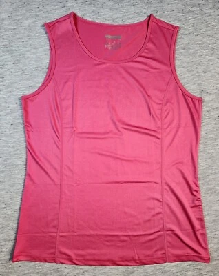 Camiseta sin mangas de entrenamiento atlética holgada para mujer talla grande rosa Foto 1 de 4