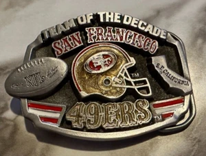 Hebilla de cinturón vintage años 90 del equipo de la década 1995 de los San Francisco 49ers - Imagen 1 de 2