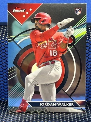 2023 Topps Finest JORDAN WALKER Cardinals Rookie Card RC Base 60 - Image 1 of 2