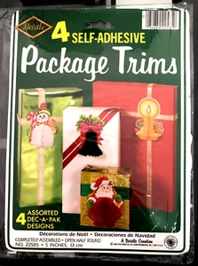 c1984 Pfeife #22585 4 selbstklebende Waben Paket Borten Vintage Weihnachtsdeko - Bild 1 von 4