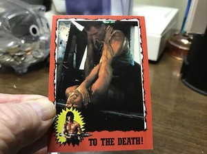 TOPPS RAMBO FIRST BLOOD PART Two 1985 # 54 TO THE DEATH!