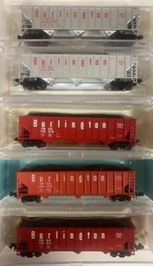 N Scale Atlas 90 Ton Hopper Runner Pack Set Burlington CB&Q 5RD# - Picture 1 of 2
