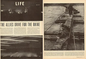 1944 WW2 print article, Allies Drive for the Rhine 5 pages 16 photos war 073014 - Picture 1 of 2