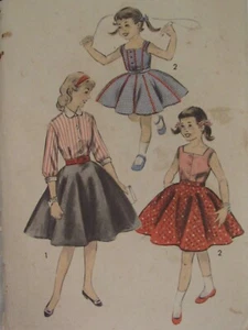 Darling VTG 60s ADVANCE 7991 Girls Circle Skirt Shirt & Blouse PATTERN 8/26B - Picture 1 of 4