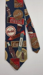 Coca Cola Coke Tie Licensed Novelty Necktie Silk Made in USA 57 x 4 - Picture 1 of 5