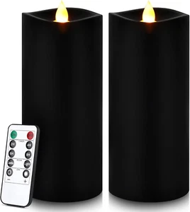 7” X 3” Flameless Candles, Flickering Moving Flame LED Candles, Battery Operated - Picture 1 of 12