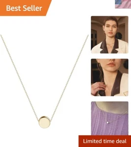 Minimalist 14K Gold Plated Necklace with Adjustable Length for Chic Style - Picture 1 of 9