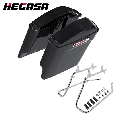 Stretched Extended Hard Saddle bags Conversion Brackets For Harley Softail 84-17 - Image 1 of 4