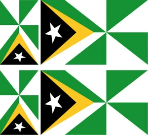 TIMOR Lot 4 Vinyl Stiker autocollant Drapeau flag Dili - Picture 1 of 1