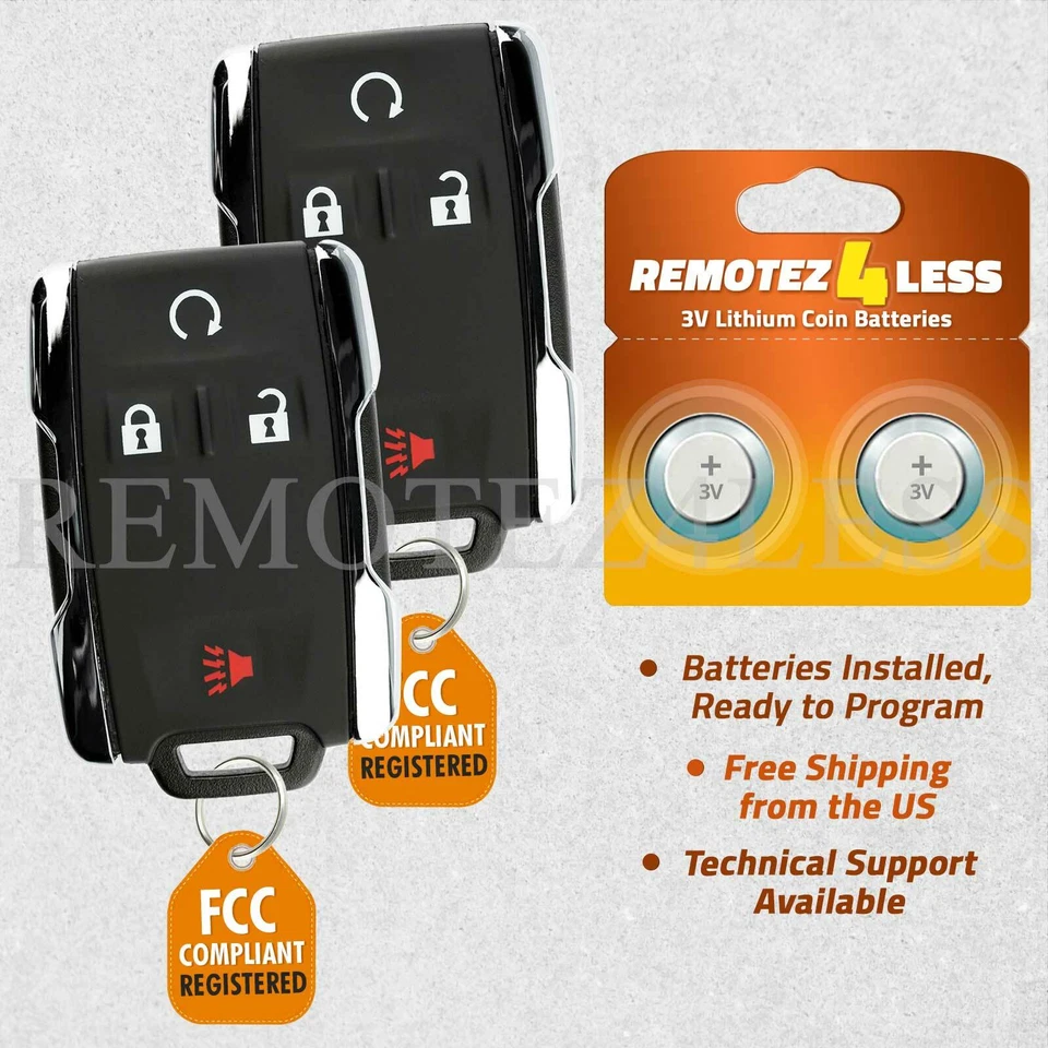 2 For 2012 2013 2014 2015 2016 Chevrolet Silverado 1500 2500 35 Remote Key Fob Foto 1 de 1