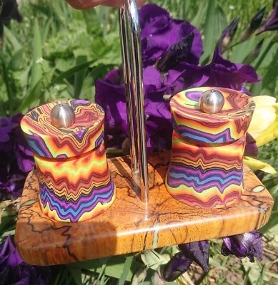 peugeot juego molinillo de sal y pimienta madera estabilizada y micarta Foto 1 de 4