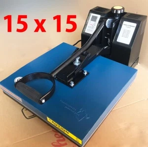 Fancierstudio Heat press Digital 15 x 15 Sublimation Heavy Duty RH Blue - Picture 1 of 7