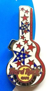 2008 HARD ROCK CAFE NEW YORK STARS & STRIPES GUITAR SERIES LE PIN - Picture 1 of 1