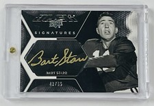 Bart Starr 2012 Upper Deck Exquisite Collection Black Signatures Auto #43/65