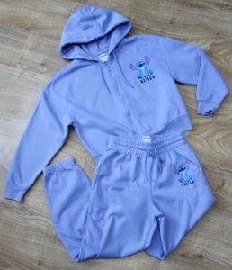 💜 Disney Lilo & Stitch 💜 Chándal Casual Traje Chaqueta Pantalones 34 36 Morado 💜 - Imagen 1 de 8