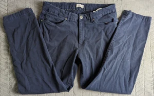 Hickey Freeman Chino Pants Blue Men's Size 34X30 Flat Front Straight Leg Pockets - Picture 1 of 6