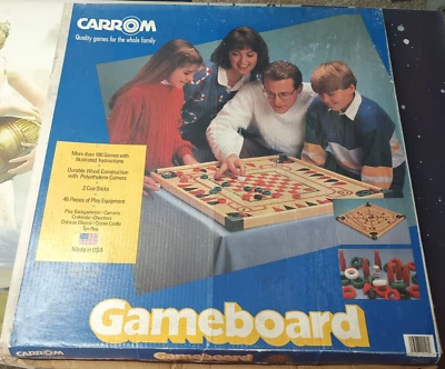 Vintage Carrom Game Board Table Model No. 108 Complete Instructions in Box - Image 1 of 4