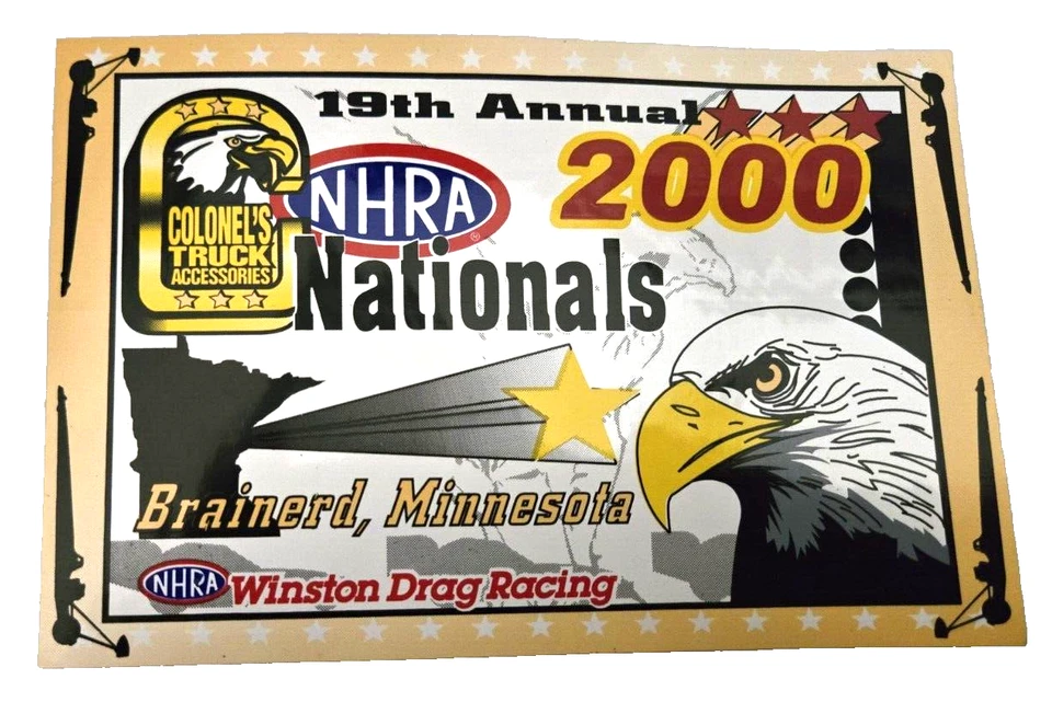 NHRA 03 Original 49th US Nationals Indy Ind Drag Racing Event Patch & Sticker