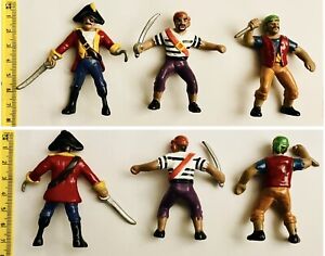 Vintage Unbranded Plastic Pirates x 3, From Early 1990s Captain Hook