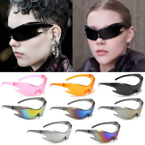 Rimless Steampunk Sunglasses Mens Women Fashion Designer Sports Shade Glasses