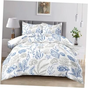 sea Shell Bedding Comforter Sets Beach Theme,Sea Bed Set,Ocean Queen Dhx20 - Picture 1 of 7