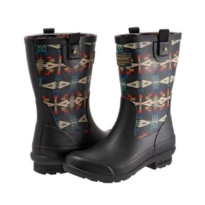 Pendleton Tucson Mid Rain Black Boots Women's Size 10 NIB - Picture 1 of 10