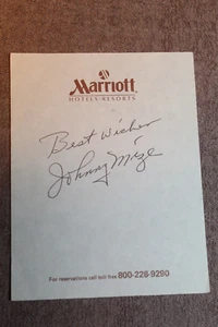 Original MLB New York Yankees Great "Johnny Mize" Autograph on Paper ! - Picture 1 of 3