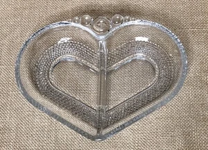Vintage Duncan und Miller Herz geteilt Schale skurrile Romantik aber Süßigkeiten Halter - Bild 1 von 4