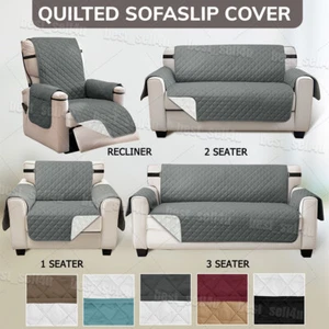 1/2/3/4 Seater Pet Sofa Protector Cover Quilted Couch Covers Lounge Slipcover - Picture 1 of 56