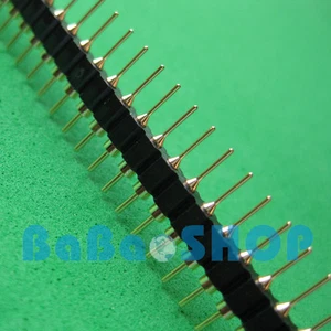 5 piezas 40 pines 2,54 mm fila redonda macho chapado en oro cabezal de pasador PCB nuevo - Imagen 1 de 4