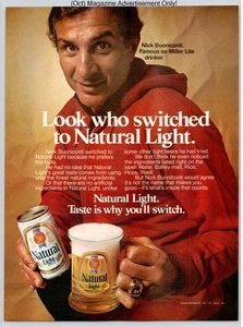 Natural Light Beer Nick Buoniconti Taste Quality Vintage 1981 Advertisement - Picture 1 of 5