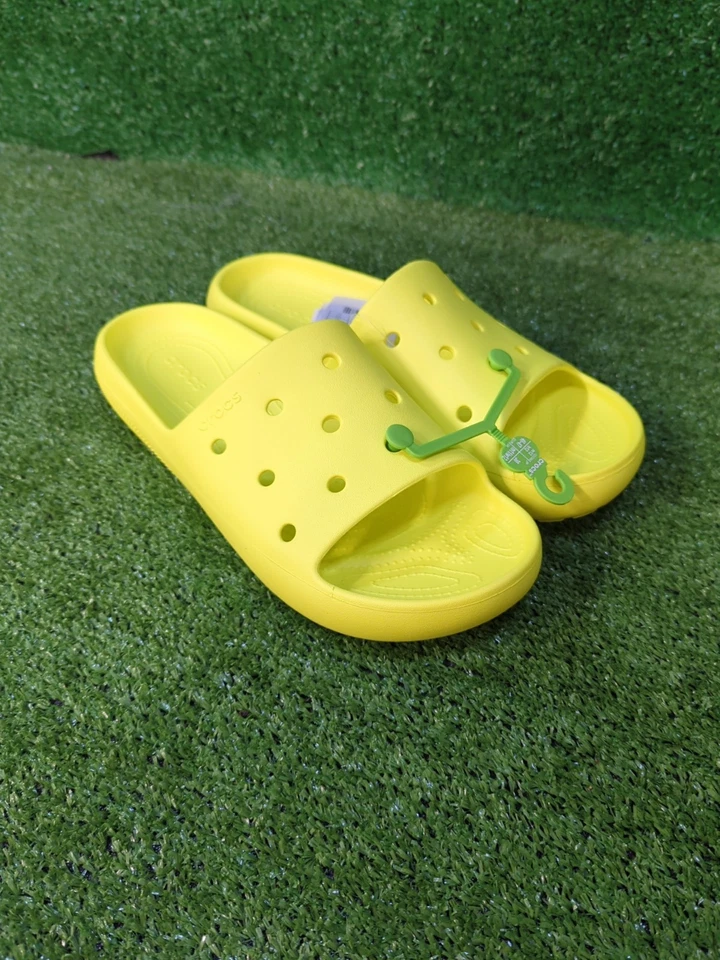 Классические неоновые желтые сандалии Crocs свободного покроя M12 - Изображение 1 из 4